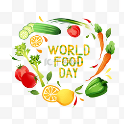 手绘彩色世界粮食日