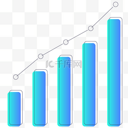 蓝色的业务走势图