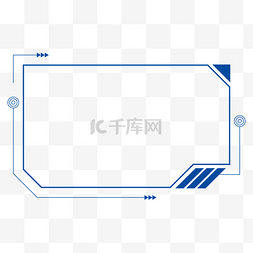 蓝色科技高端大气图片_现代蓝色科技边框