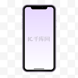 苹果手机模型图片_苹果手机iPhone11紫色正面