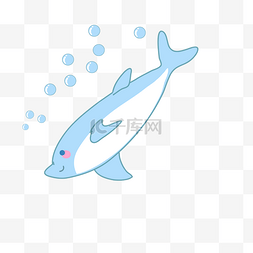 潜水图片_吐泡泡的海豚