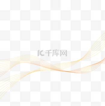 不规则图形波浪线条橙黄色