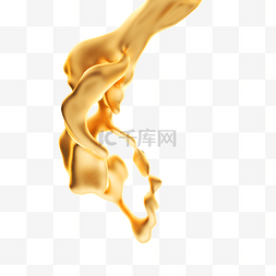 水状素材图片_金色流状液体