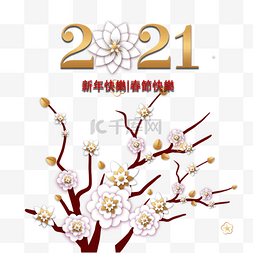 农历新年传统白梅花瓣2021