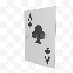 黑色的扑克牌图片_c4d梅花扑克牌 