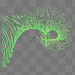 科技智能魔幻数据点状线几何体螺