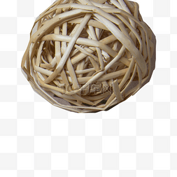 竹子编制的圆球免扣图