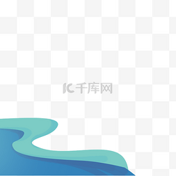 蓝色的山峰图片_蓝色的波浪免抠图