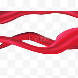 红色丝带丝绸飘带