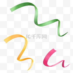 节日庆典装饰三色彩带