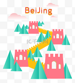 中国北京古代建筑长城