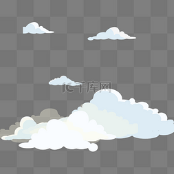 柔软线型图图片_漂浮着的白色云朵
