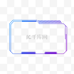 几何线条紫色边框图片_几何科技渐变边框