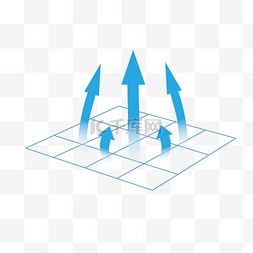 蓝色箭头图片_蓝色透气箭头