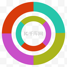 彩色数据圆环图片_商务矢量环形分析