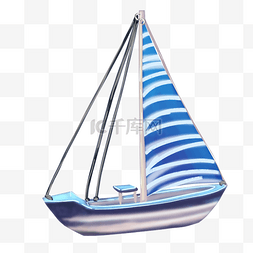 风帆图片_蓝色风帆小船