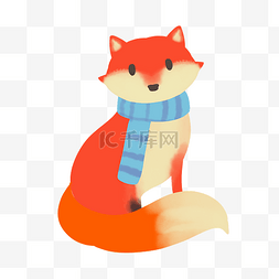 冬季围巾图片_过冬动物狐狸