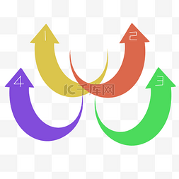 彩色数字目录图片_灵动箭头目录