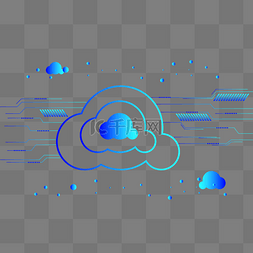 数据图片_云端蓝色商务科技