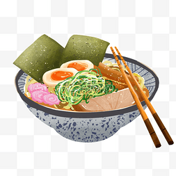 肉拉面图片_鸡蛋海苔美味食物日本拉面