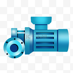 蓝色电器水泵