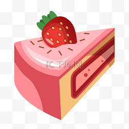 粉色图片_甜品草莓蛋糕