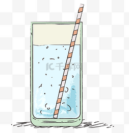 装药的杯子图片_手绘卡通苏打水
