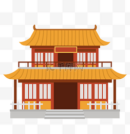 中国古代建筑图片_扁平风中国古寺