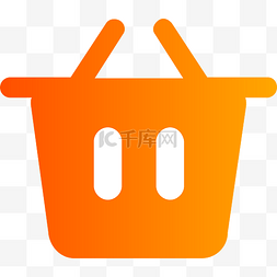 橙色购物图片_橙色购物篮