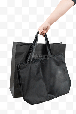 纸袋牛皮纸图片_手提袋子黑色纸袋布袋环保袋