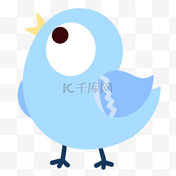 可爱动物卡通蓝色小鸟