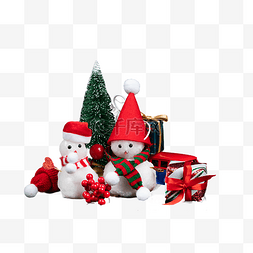 圣诞树礼物雪人