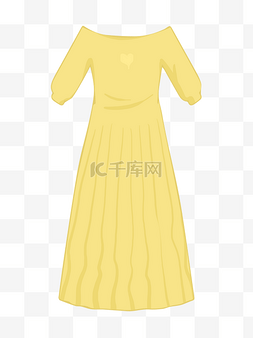 波点的裙子图片_黄色连衣裙衣物