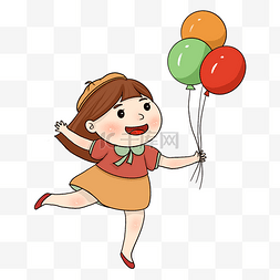 彩色气球图片_六一儿童节清新手绘插画风糖果彩