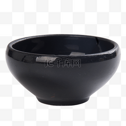 实拍餐具图片_黑色瓷碗实拍
