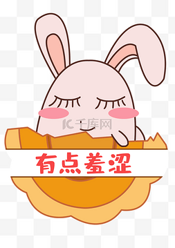 中秋中秋节八月十五月饼兔表情包