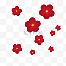 中国风红梅