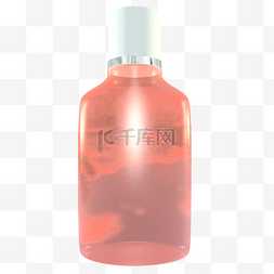 立体C4D透明瓶身化妆水护肤水洗护