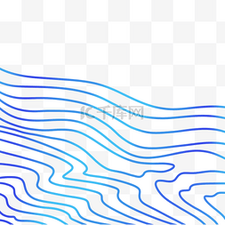 蓝色水浪图片_波浪纹线条