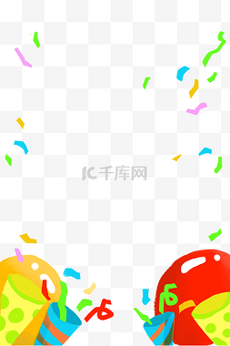 漂浮元素节日气球图片_节日气球礼花彩带