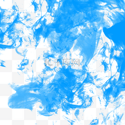 蓝色缥缈烟雾