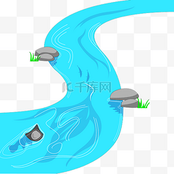 河流logo素材图片_矢量卡通河流