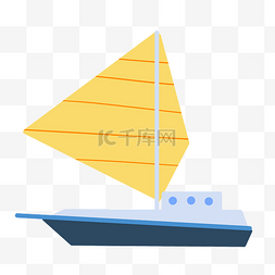 卡通游艇帆船