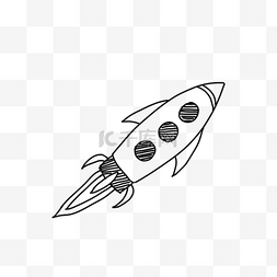 可爱卡通手绘火箭