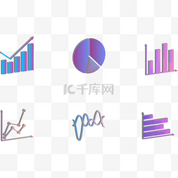 可爱彩色价格走势矢量图