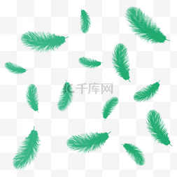 网页，漂浮，丝带图片_漂浮悬浮渐变色绿色羽毛装饰