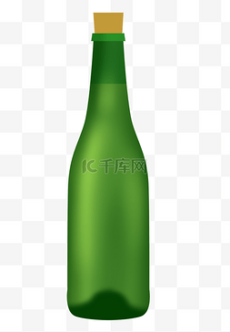 绿色的洋酒瓶酒水