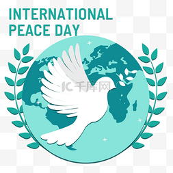 手绘国际和平日全球和平和平鸽