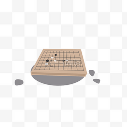 浅色棋盘下棋装饰素材