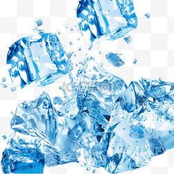 蓝色碎冰冰块